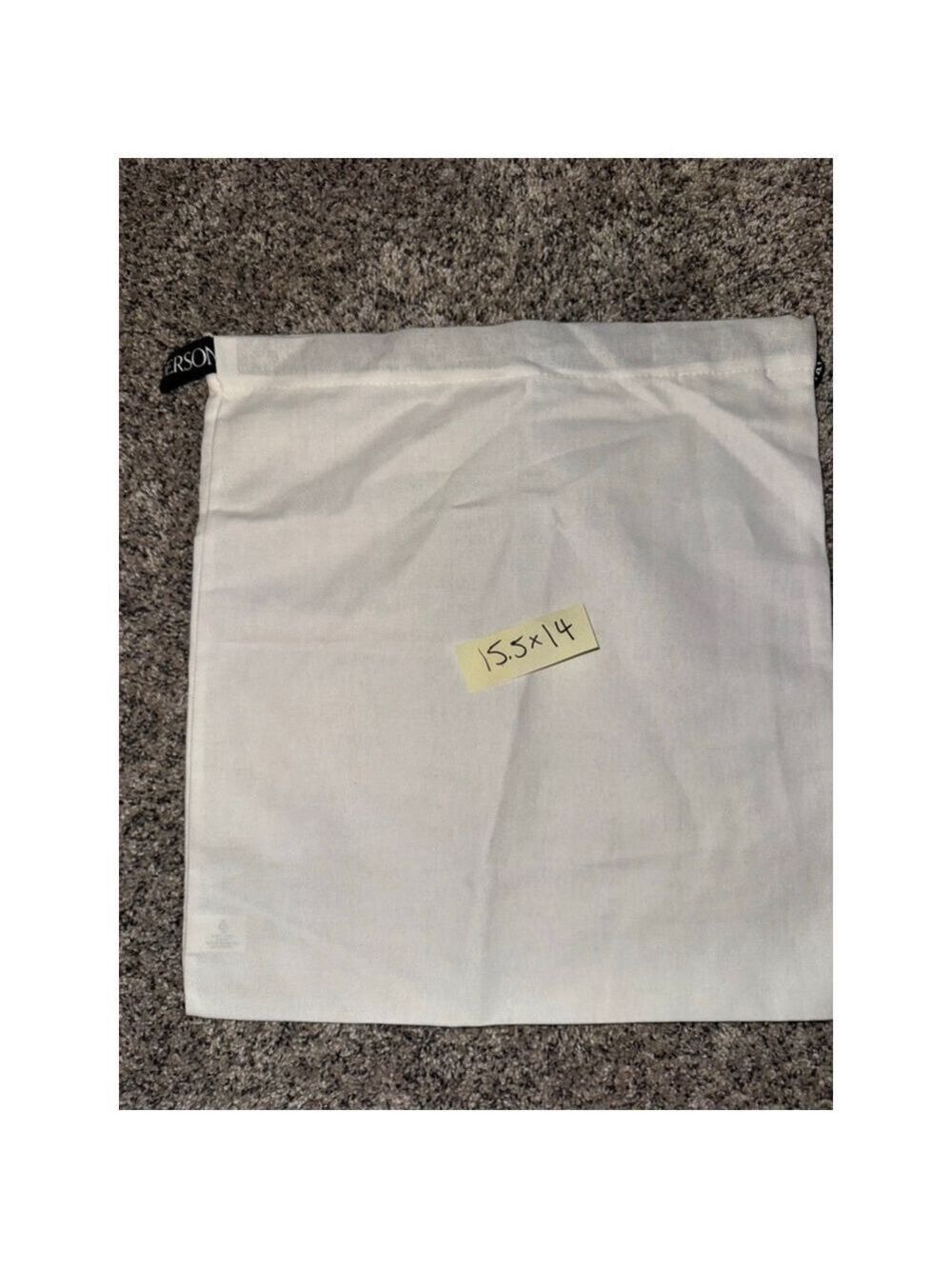 J.W. Anderson White Drawstring Dust Bag Storage Pouch Large Logo Ribbon - Picture 3 of 5